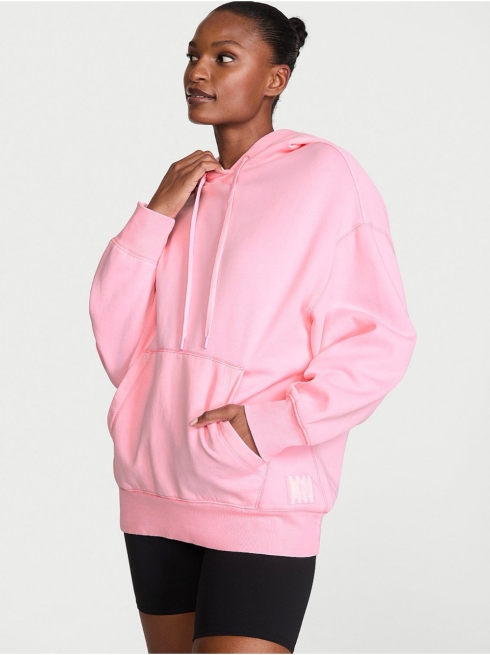 Victoria’s Secret Angel Essentials Hoodie Pink Oversized Pullover NWT Large